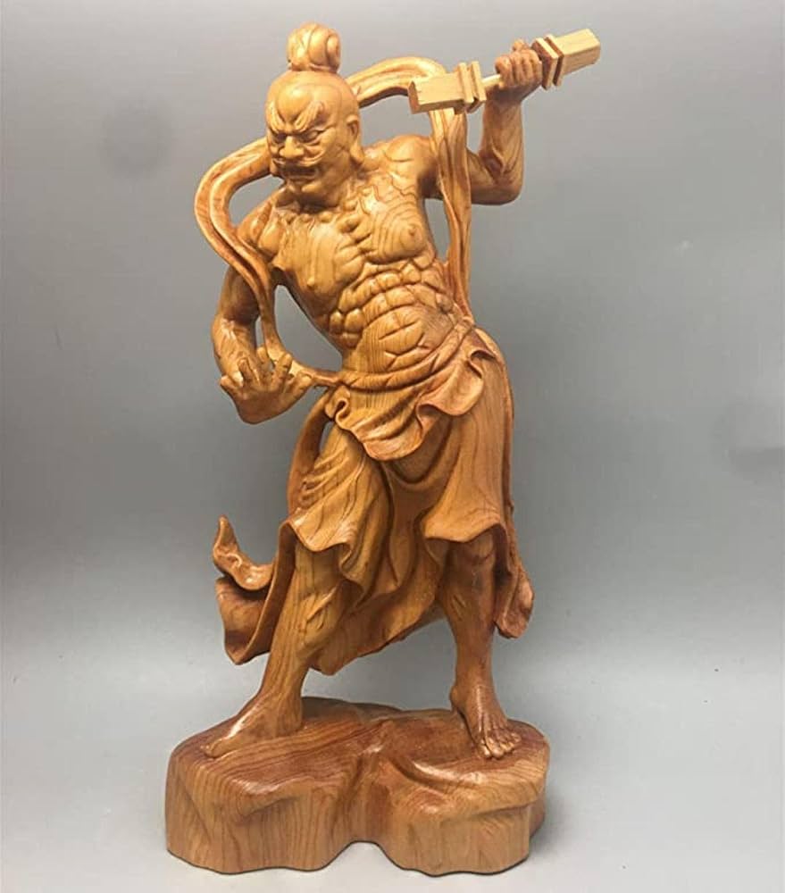 Amazon｜天然 崖柏木 木彫り仏像 【仁王像(金剛力士)】像セット